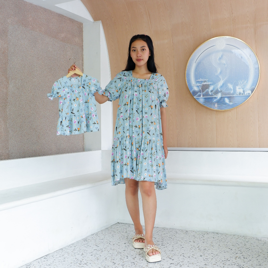 SHASEA - Camelia Dress Couple ibu & anak /  Dress Cantik Wanita / Daster Kekinian / Daster Rayon