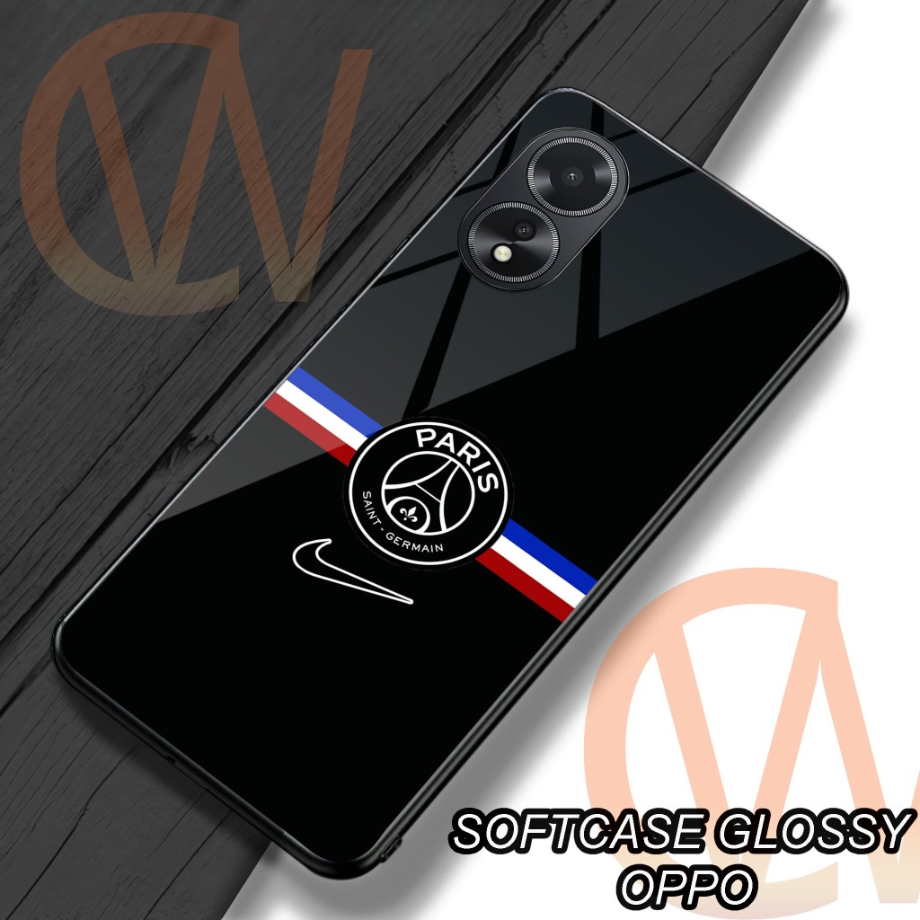 ( MA 16 PSG ) Case Glossy HD  OPPO (A60)(A16)(A17)(A17K)(A18)(A38 4G)(A58 4G )(A53/A33)(A74)(A76)(A9