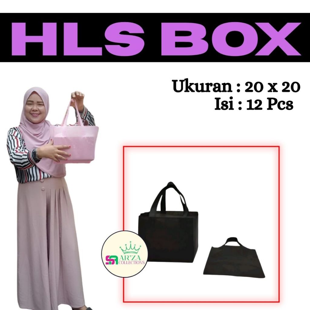 

HLS BOX Ukuran 20 x 20 Isi 12pcs ,Tas Goodiebag,Tas Hampers, Tas Box Nasi,Tas Besek