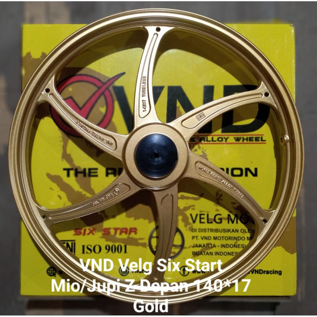 VND Velg Racing Drag ringan enteng six star depan ukuran 140 ring 17 Mio Jupiter