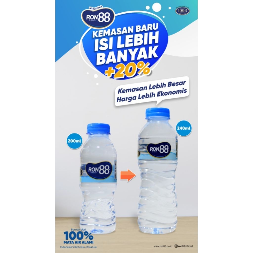 

NEW BARU RON 88 240 ML isi 24