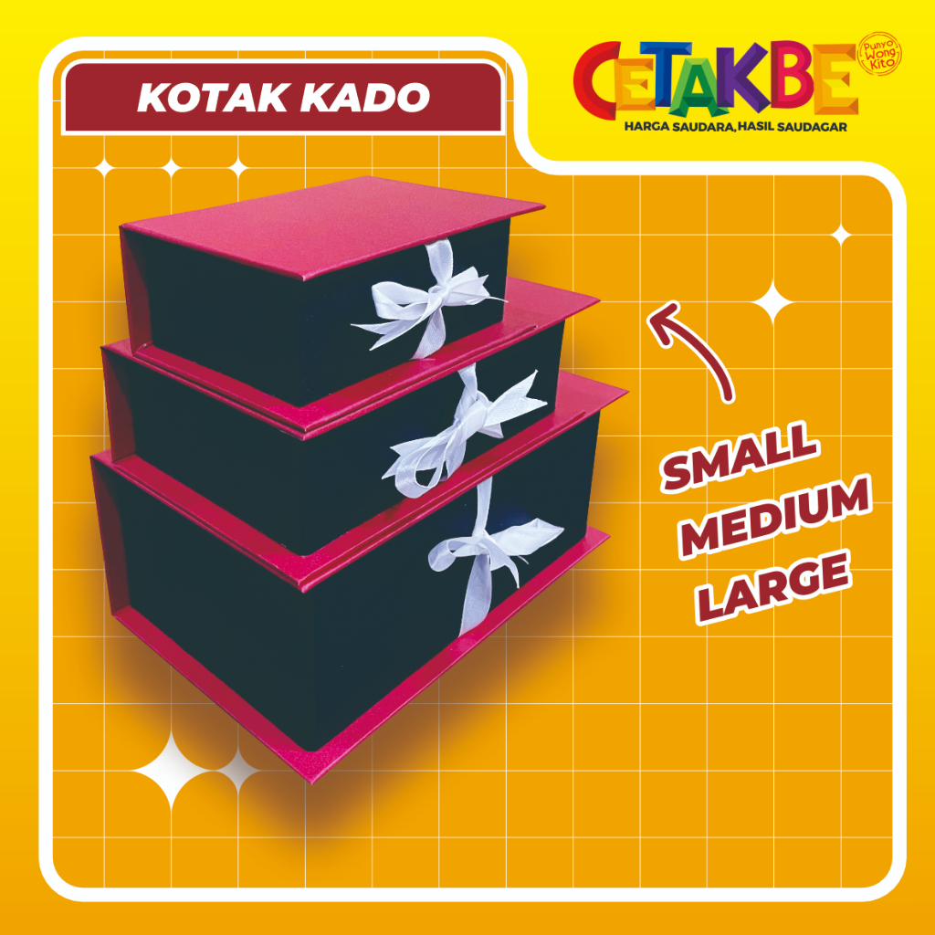 

Kotak Kado / Kotak Hampers / Kotak Hadiah / Gift Box / Kotak Sepatu / Kotak kue / Ukuran SMALL, MEDIUM, LARGE