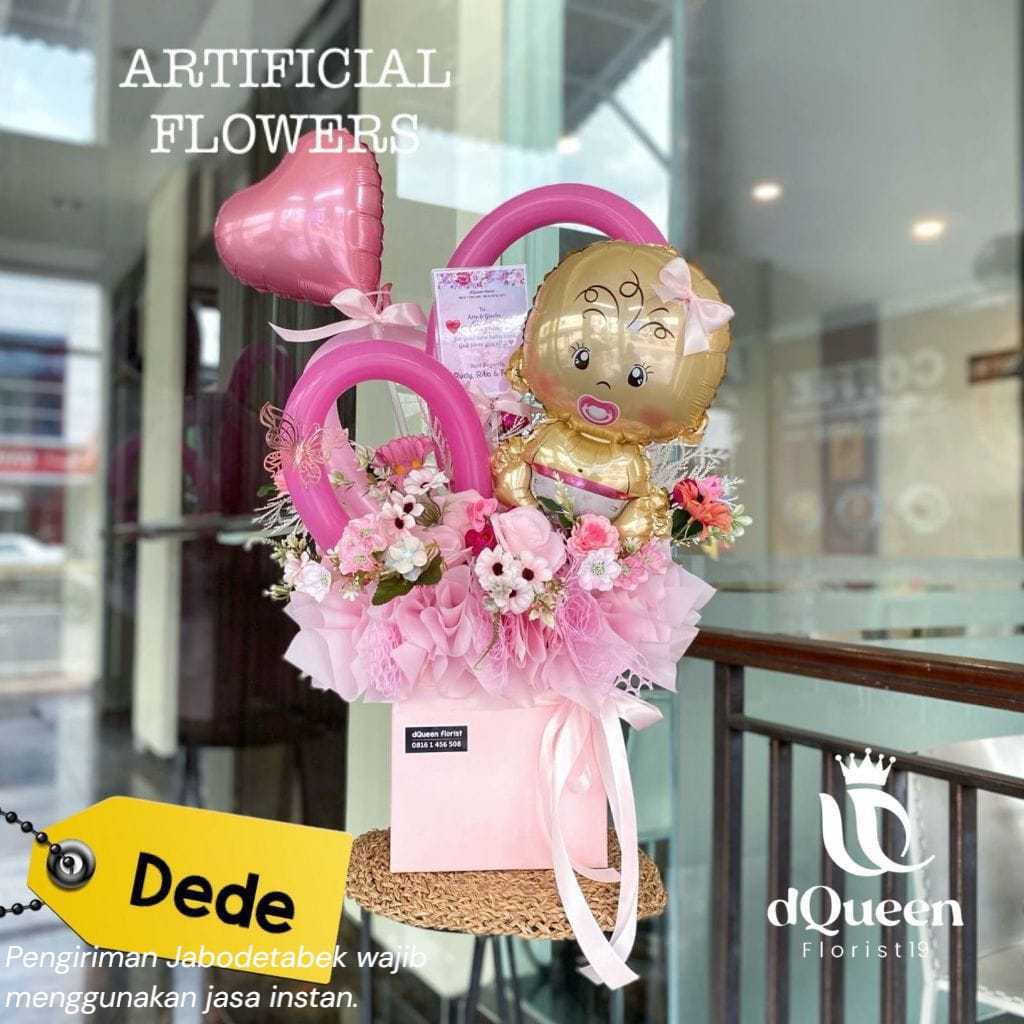 Dqueen Florist - Bunga Box Artificial Balon Box