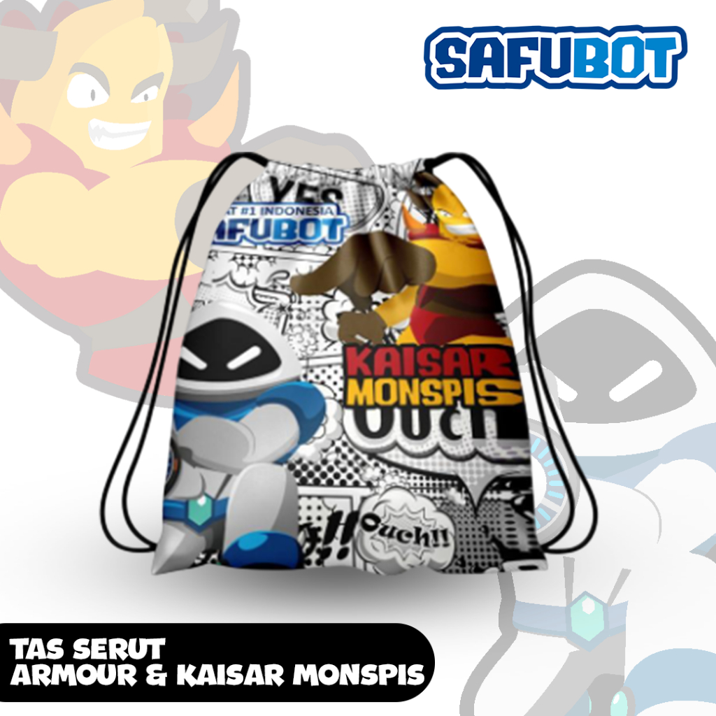 Tas Serut Safubot Tema Kaisar Monspis – Ringan, Kuat, Lucu & Nyaman Saat Dipakai