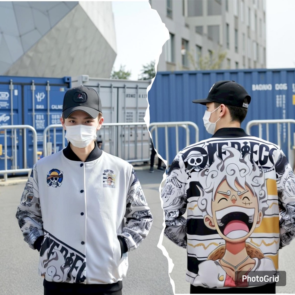 Jaket sukajan animasi one piece jaket one piece