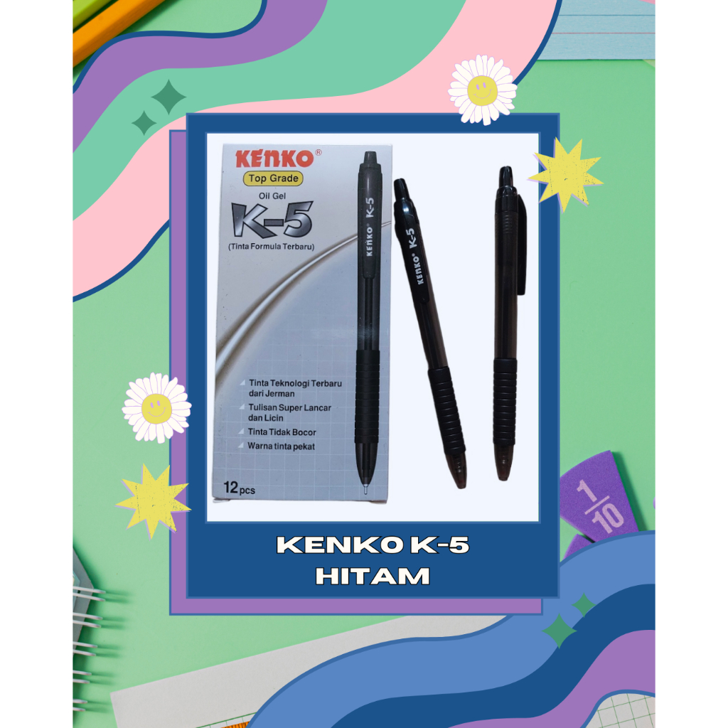 

BALLPOINT OIL GEL KENKO K-5 HITAM