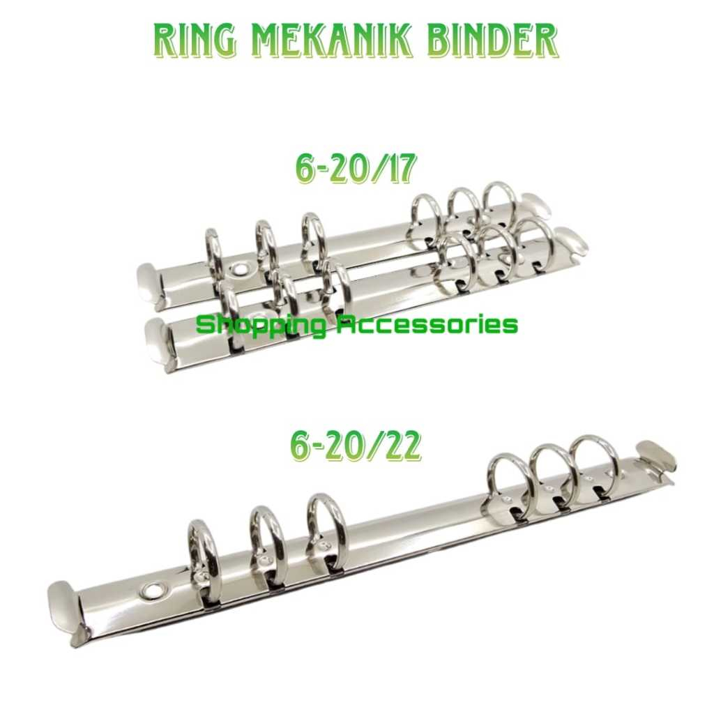 

Ring Mekanik Binder/Agenda 6 Lubang/Diameter 20mm
