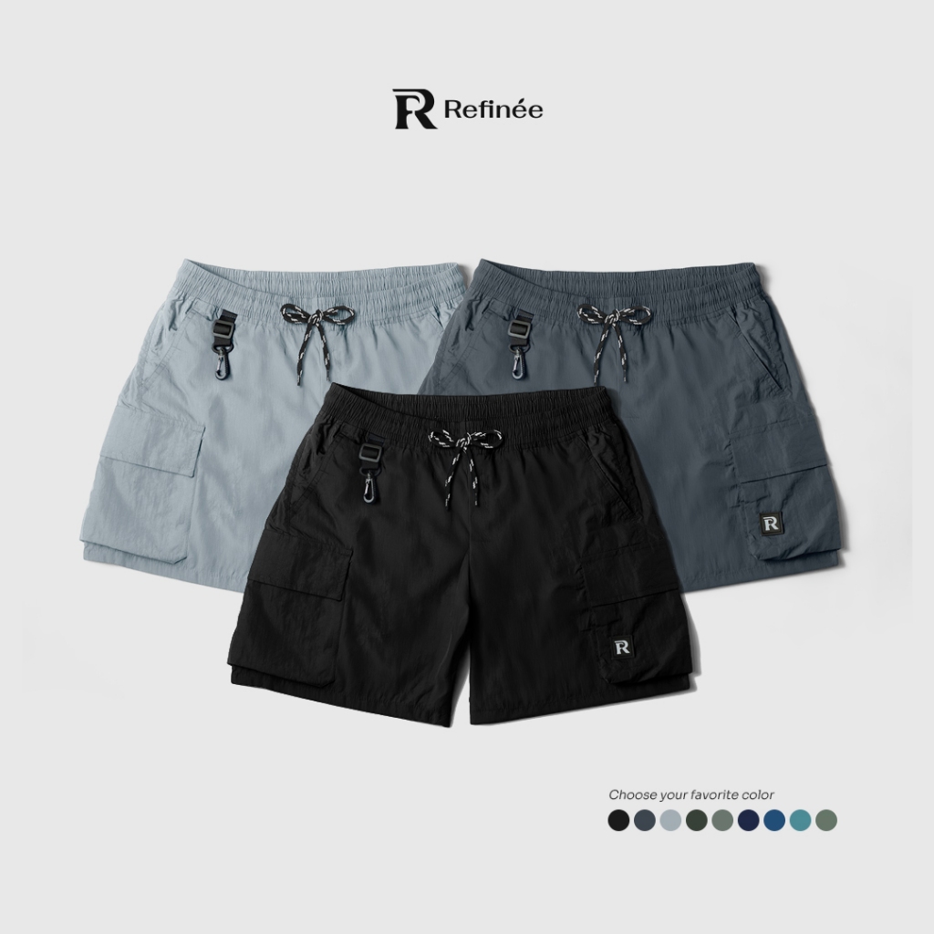 Celana Pendek Cargo Crinkle | Refinee | Cargo Crinkle Shorts Pants