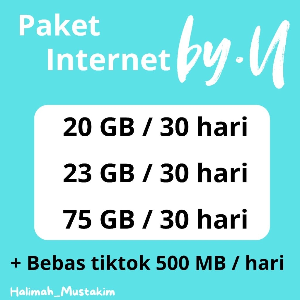 Kuota Internet by U bebas tiktok 500 Mb/hari