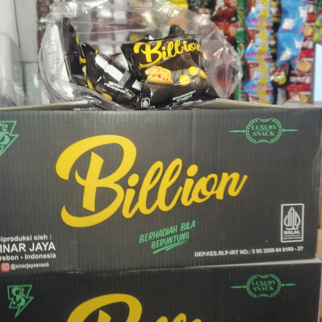 

billion Snack berhadiah uang 1dus isi 40pcs