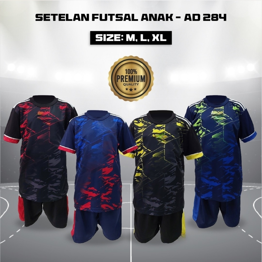 SETELAN FUTSAL ANAK KAOS SEPAKBOLA JUNIOR PRINTING AD 284