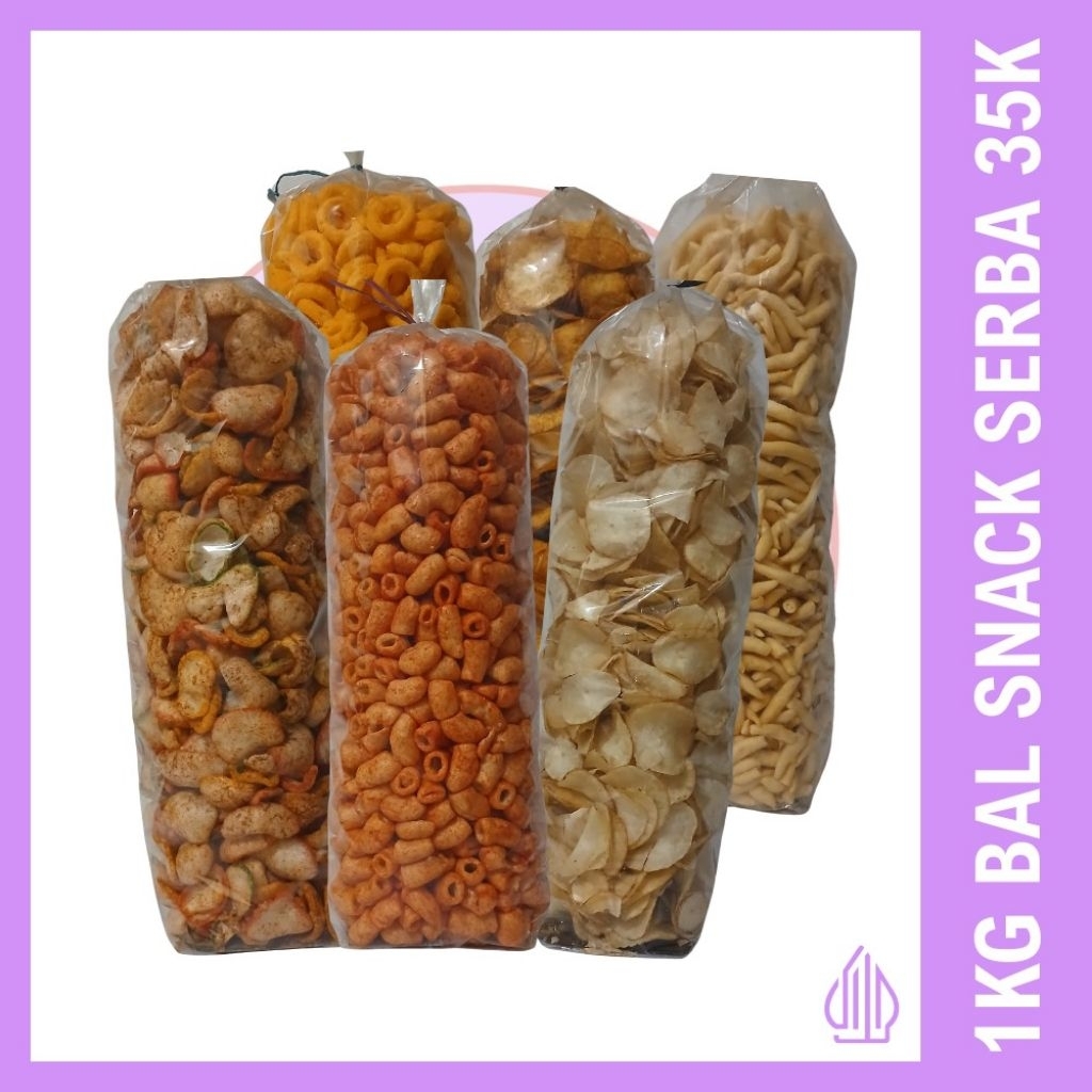 

camilan/jajan/snack/makanan ringan murah 1bal cemilan keripik/kerupuk kering food pedas