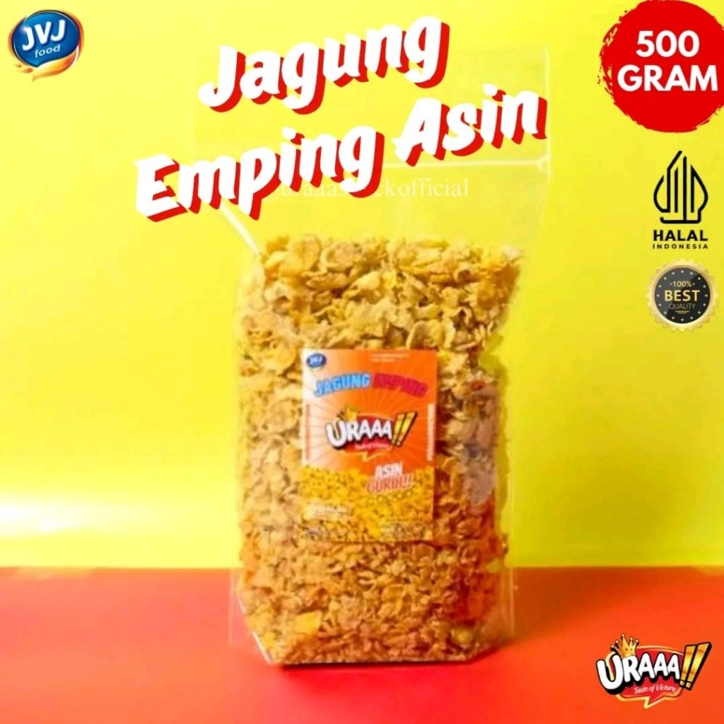 

URAAA 500gr jagung emping asin kriuk enak