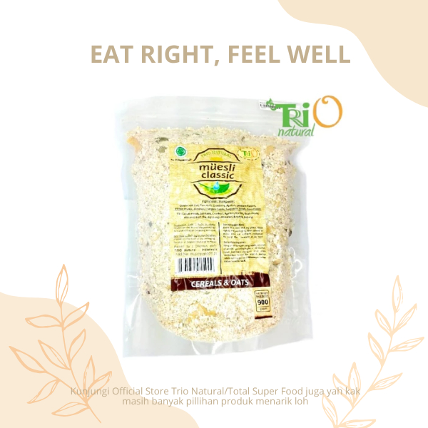 

TRIO NATURAL Muesli Classic 900gr _ Plus Seeds & Dried Fruits