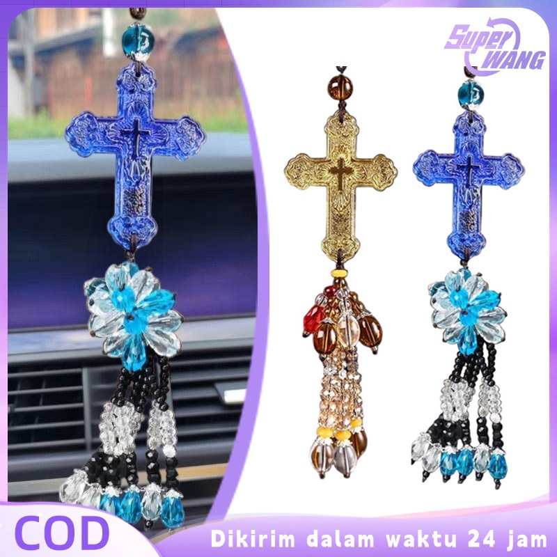 Gantungan Salib Mobil Crystal Gantungan Mobil Kristen Hiasan Gantungan Interior Mobil Salib Mobil Ga