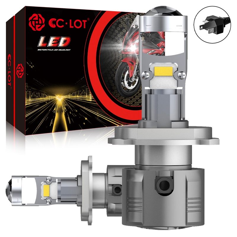 CCLOT Y7-1 Lampu Motor LED H4 Lampu Led Mobil Dan Motor H4 Lampu Depan LED Sepeda Motor 4000 Lumen,