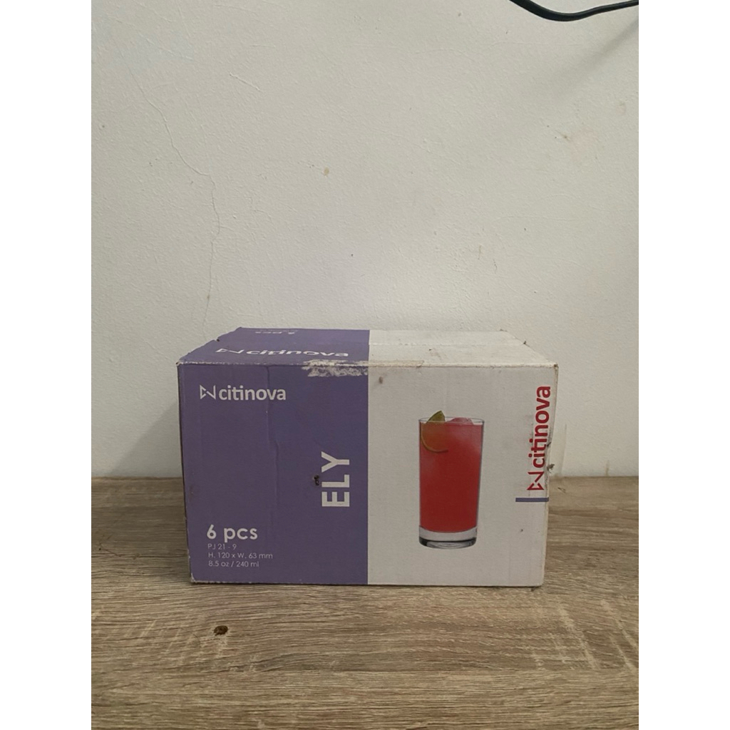 Gelas bening polos ELY