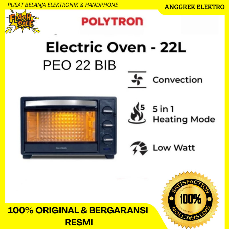 Polytron Kitchenmate Oven Listrik 22 Liter PEO 22B1B