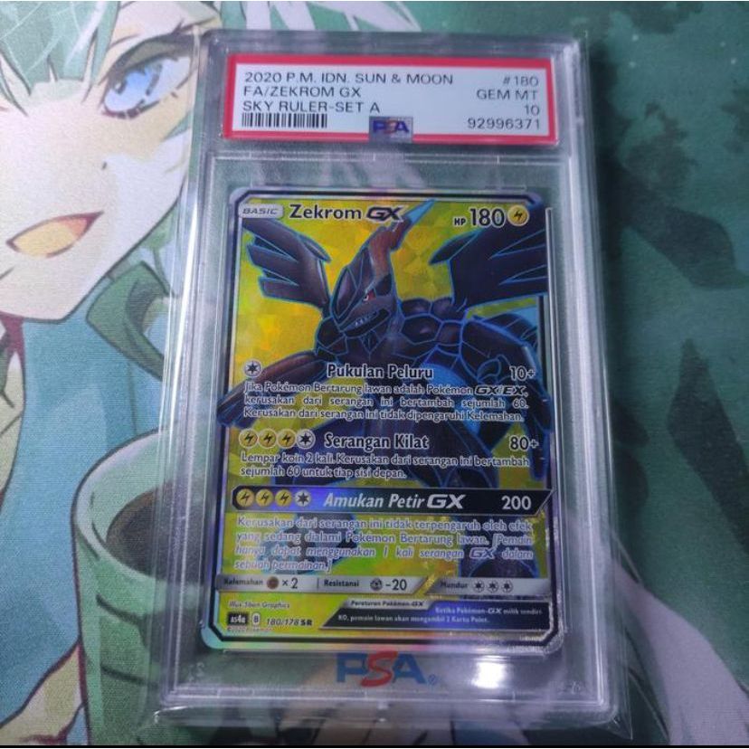Kartu Pokemon TCG ID Indonesia SM AS4a Zekrom GX SR PSA 10