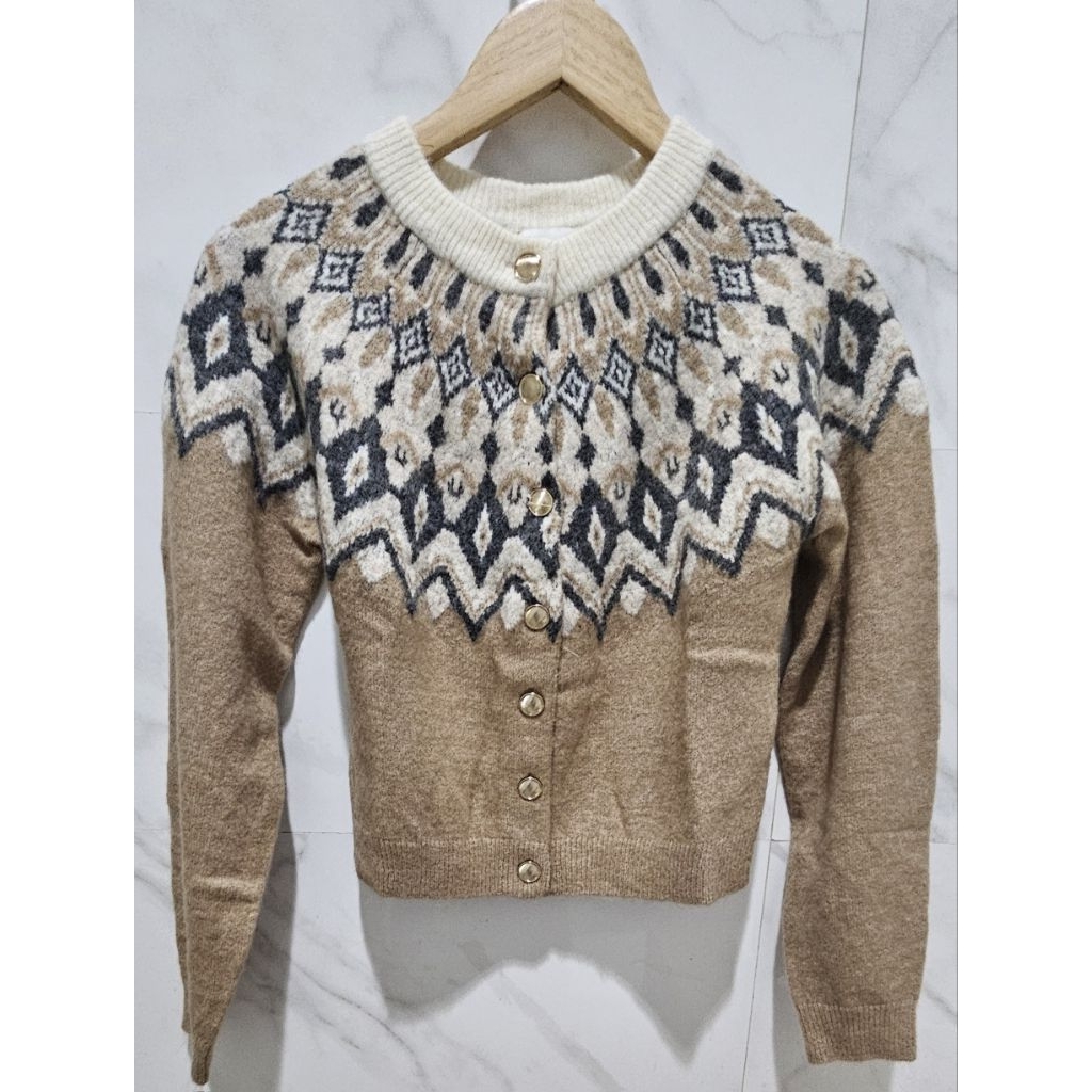 cardigan knit jacquard new arrival CARDIGAN RAJUT JACQUARD h&m new stok size xs