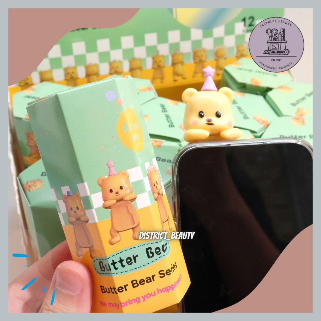 DEKORASI HP TEMPELAN HP BLIND BOX HIPPERS BUTTER BEAR MISTERI HIPPERS BUTTER BEAR SERIES DEKORASI PO