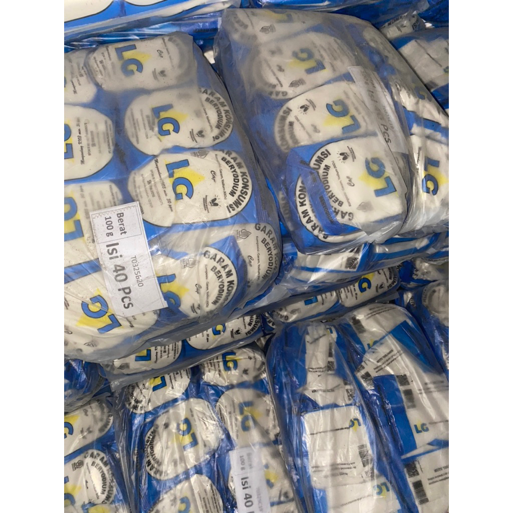

Garam Masak Beryodium LG isi 20pcs / Garam / Garam Masak / Garam dapur / Garam Beryodium 100gram / Garam Bumbu Dapur