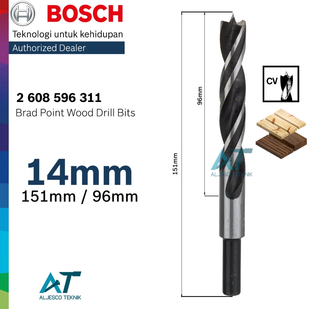 BOSCH MATA BOR KAYU 14MM 14 MM BRAD POINT