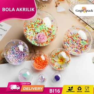 Bola Akrilik Bening Besar Kecil Dekorasi Hiasan Bola Transparan Acrylic Bulat BI16