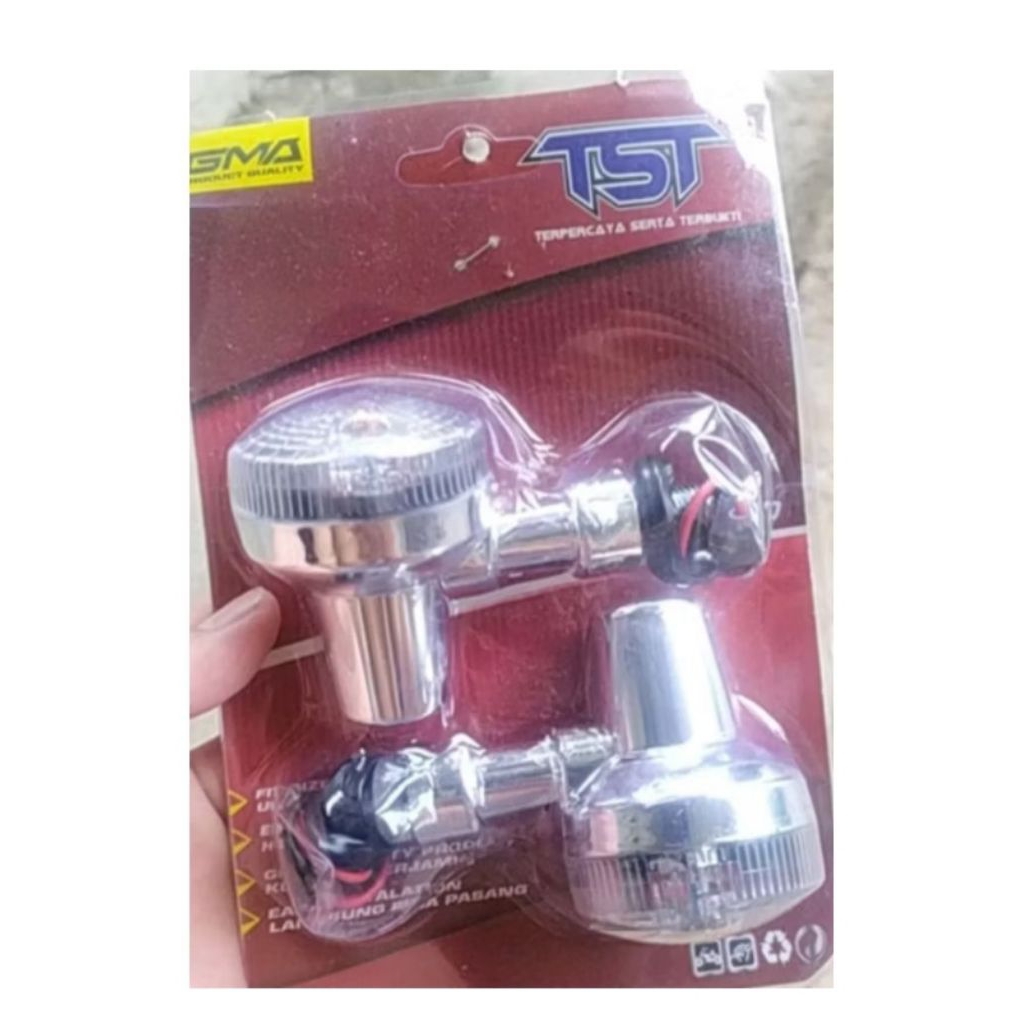 Lampu Sein Riting Reteng Motor Bulat Plastik Motor CB CBR Ninja Vixion Megapro