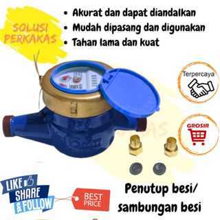 Meteran Air Jarum 1/2" Meteran Air PDAM SNI Body Besi / Meteran Air PDAM PVC