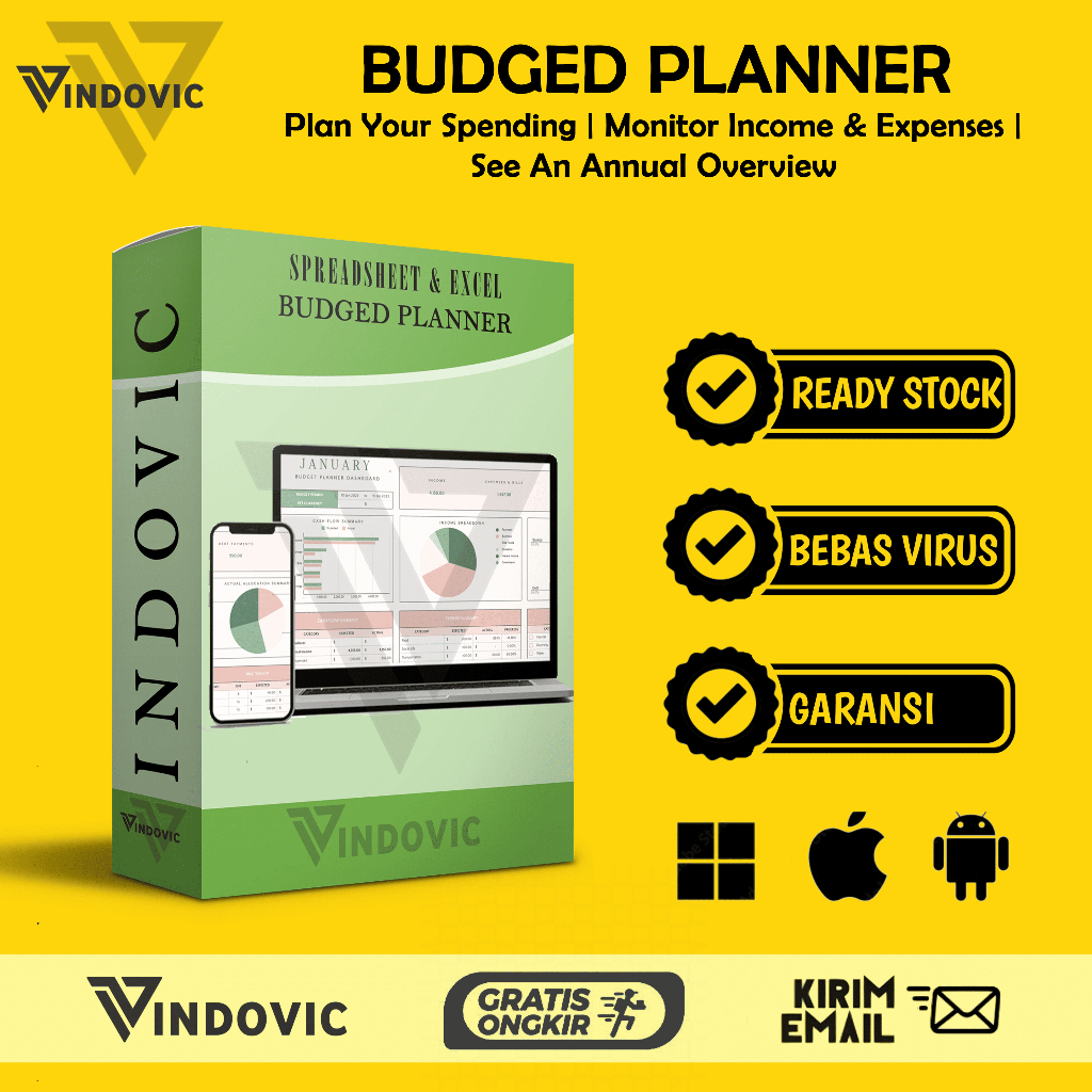 [T0179] ULTIMATE BUDGET PLANNER MONTHLY BUDGET TEMPLATE YEARLY BUDGET FINANCIAL PLANNER EXPENSE