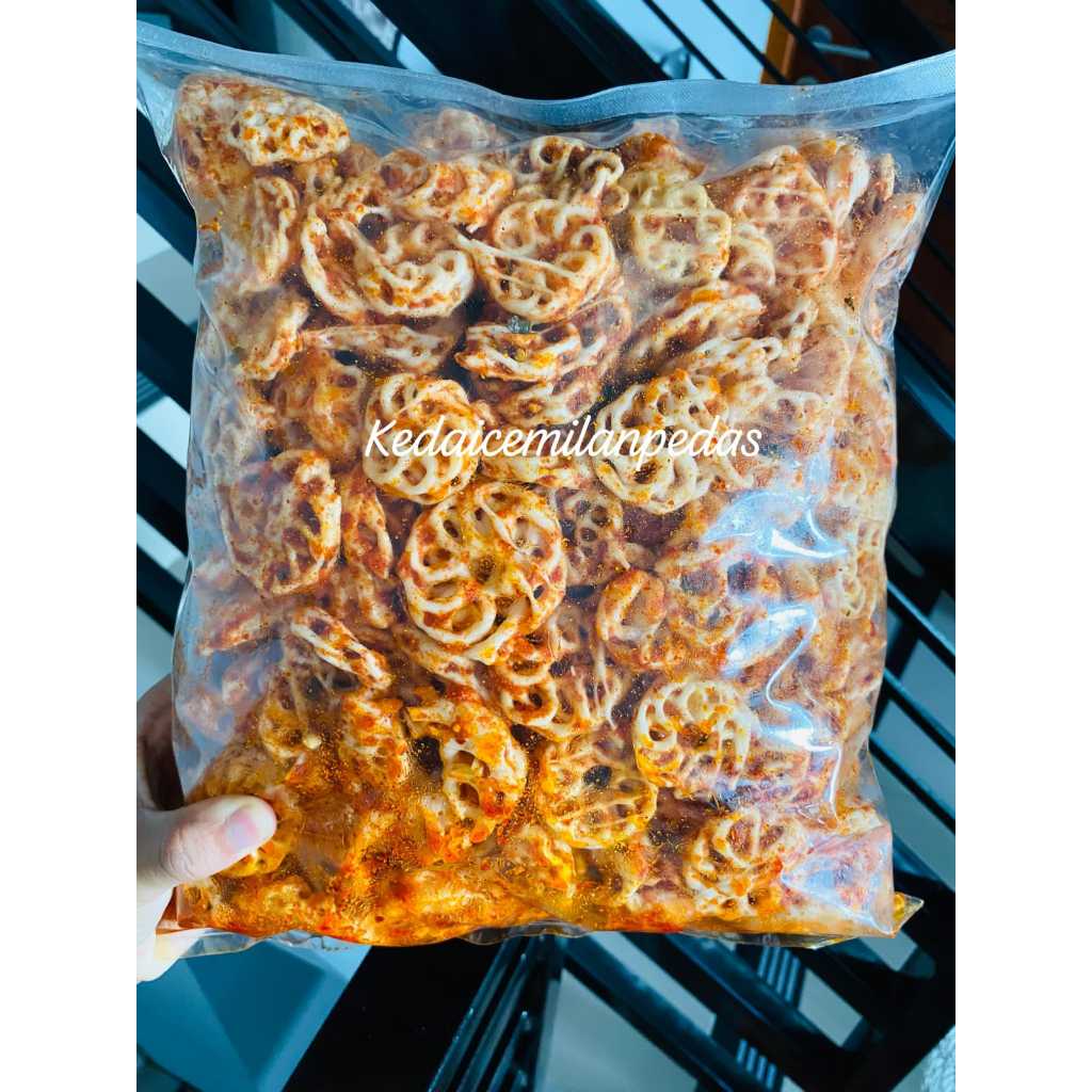 

seblak kering kerupuk pedo/kerupuk mawar/kerupuk rafael ready varian rasa pedas daun jeruk/original daun jeruk kemasan 1kg 500gr 250gr 100gr