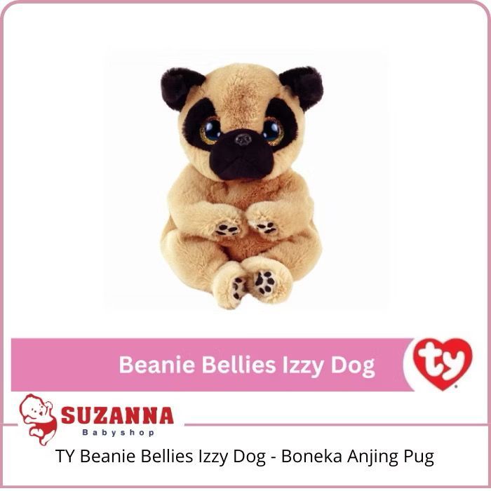 TY BEANIE BOOS-IZZY DOG-MAINAN BONEKA