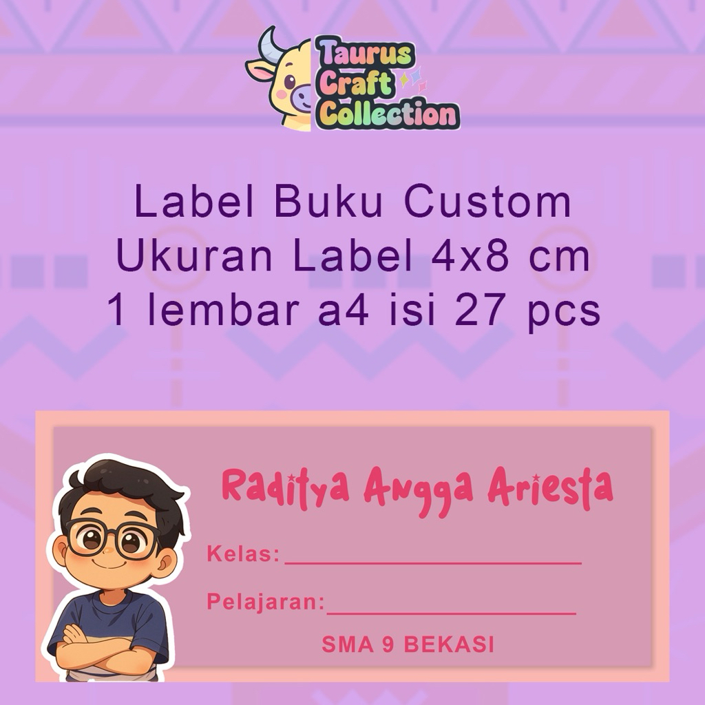 

Stiker Label Sticker Label Buku Pelajaran Sticker Buku Nama Sekolah/Sticker Pelajaran/Sticker Custom