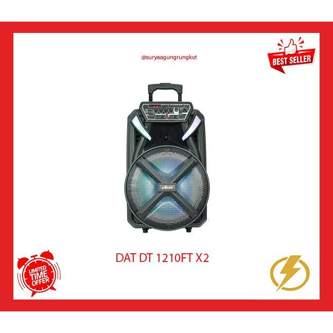 SPEAKER ACTIVE PORTABLE DAT 30 WATT BLUETOOTH USB DT - 1210FT X2