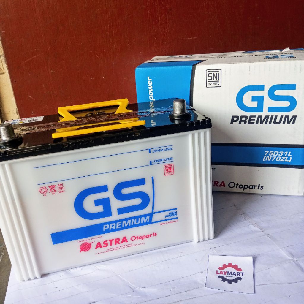 ACCU MOBIL GS PREMIUM N70ZL Kapasitas Ampere 75Ah