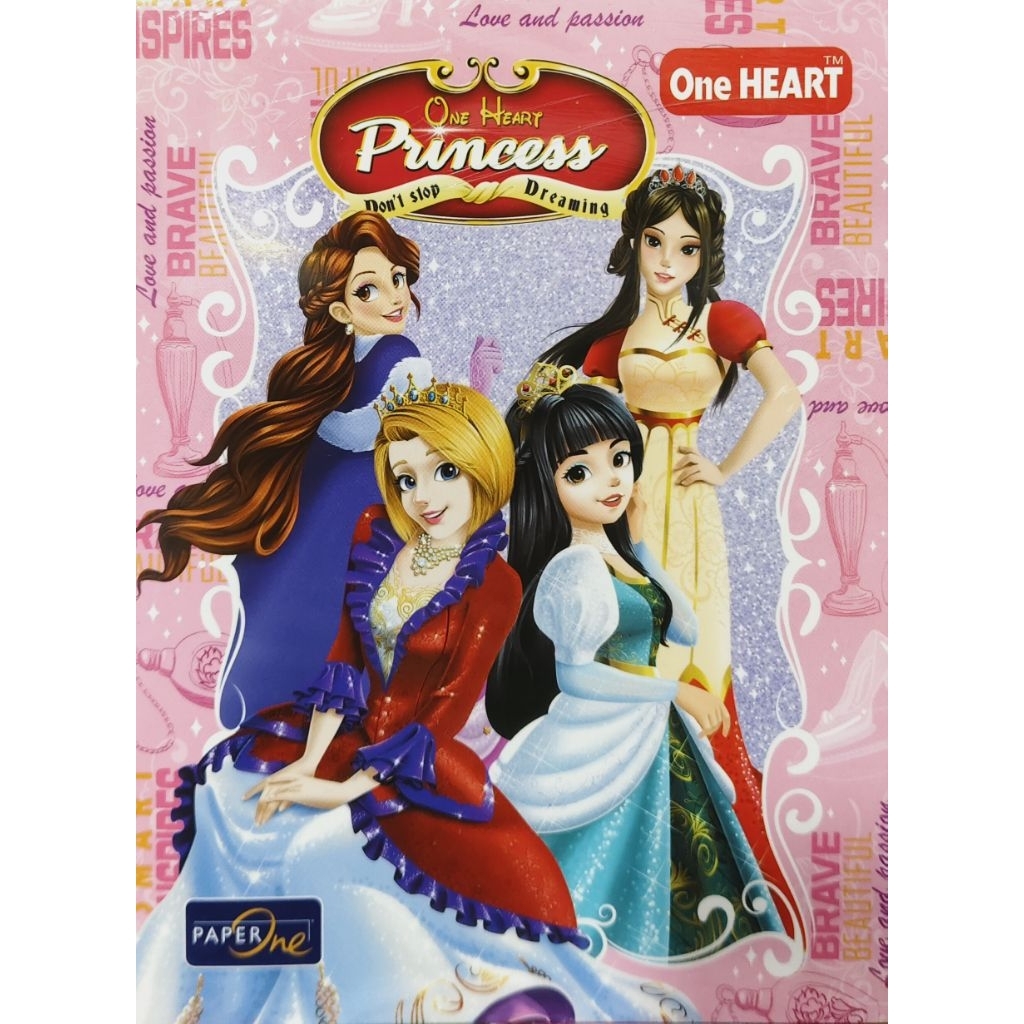 

BEAUTIFUL PRINCESS Buku Tulis ONE HEART isi 38 lembar seri PRINCESS (per pack isi 10 buku)
