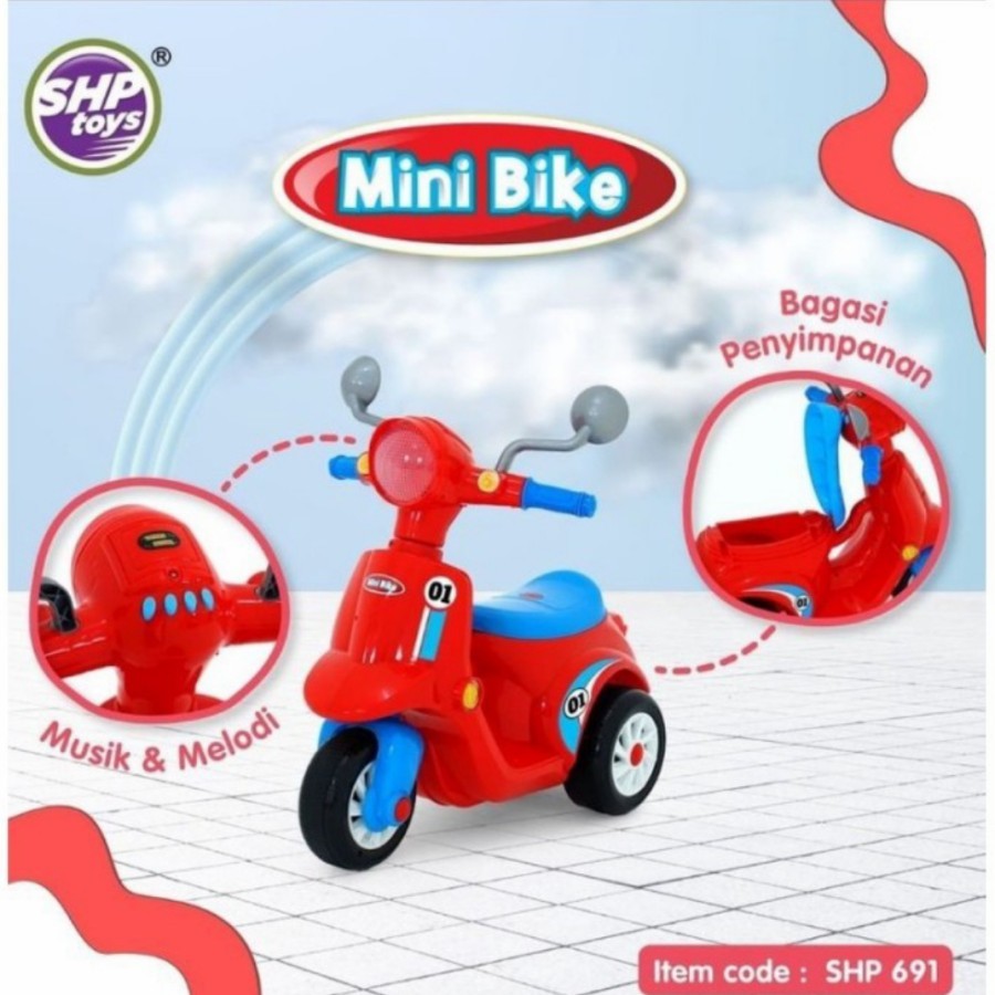 Mainan Anak Motor Vespa Musik Vespa Classic Anak Musik Mb 691 KP