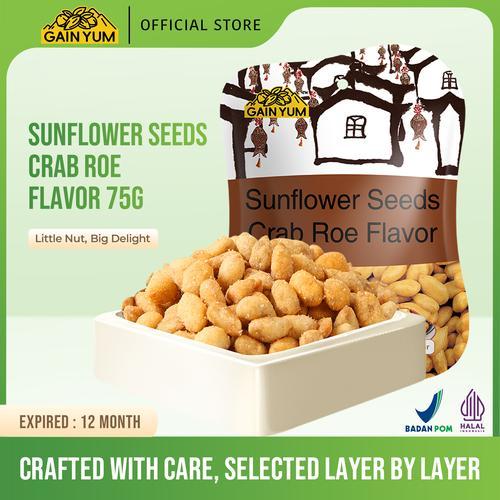 GainYum Kuaci Rasa Telur Kepiting 75gr Gain Yum Sunflower Seeds Crab Roe Flavor 75G