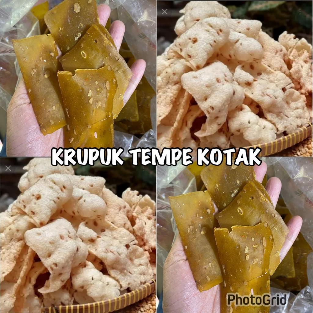 

Promo pabrik KRUPUK TEMPE KOTAK kemasan isi 500gr nikmat