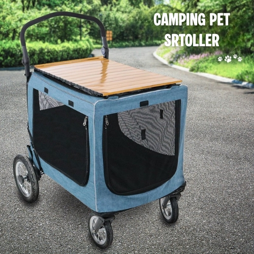 Camping Pet Stroller / Pet Stroller Jumbo / Pet stroller ada meja makan / Kereta Dorong Besar / Pet 