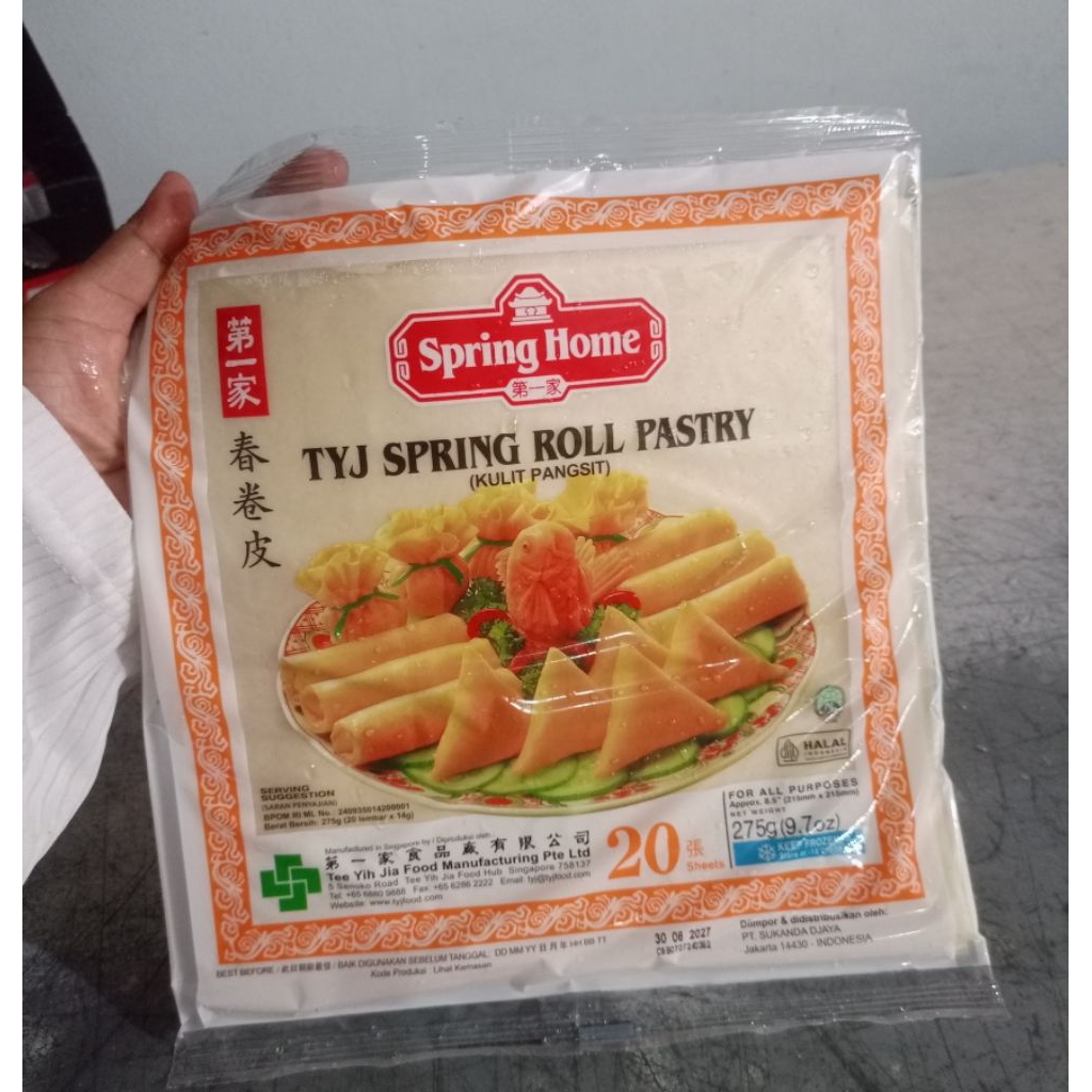 

TYJ Spring Roll pastry // Kulit Lumpia ukuran besar 20 lembar