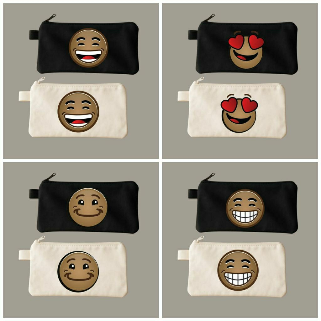 

Tempat pensil karakter emoji/Tepak kanvas premium/Tempat alat tulis/Tempat kosmetik/Tempah hp/Tempat dokumen kartu/Pouch