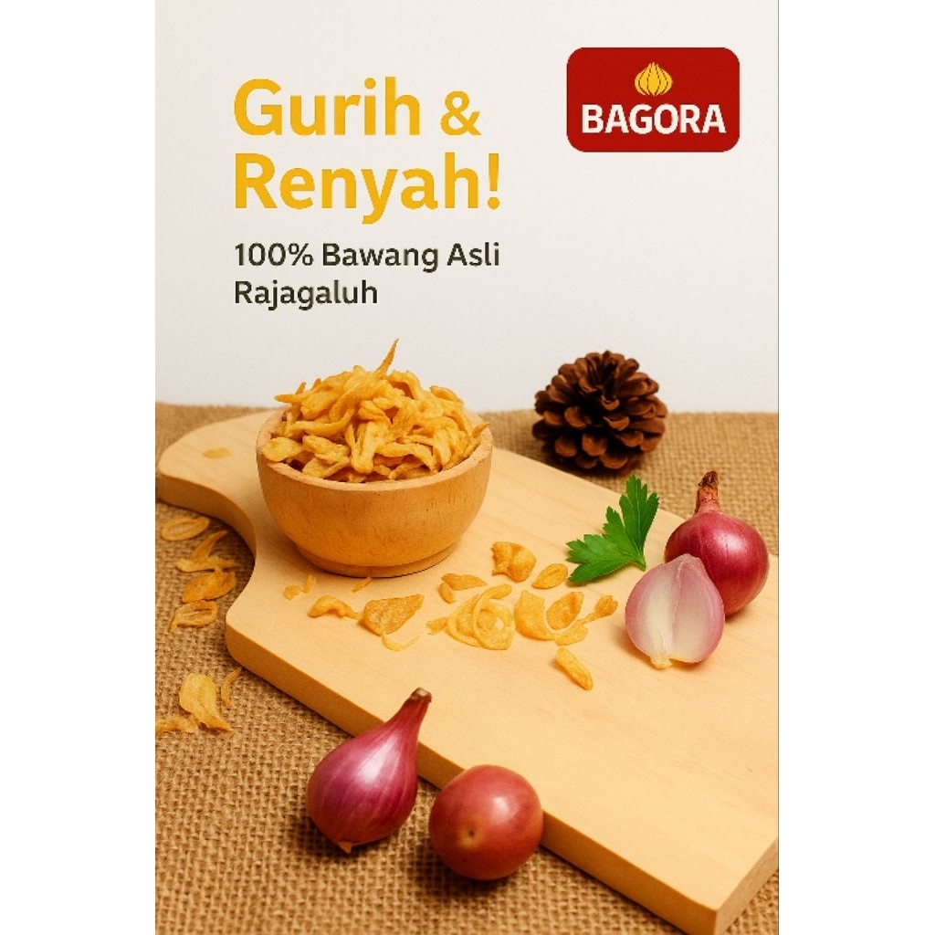 

Bawang Goreng Premium Renyah Tanpa Minyak Berlebih Netto 65 g