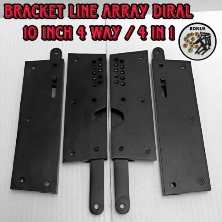 Breket Gantung LINE ARRAY 4in1 Ukuran Box Speaker 10'' 4 WAY / Breket 10 inch 4x1 Berkualitas
