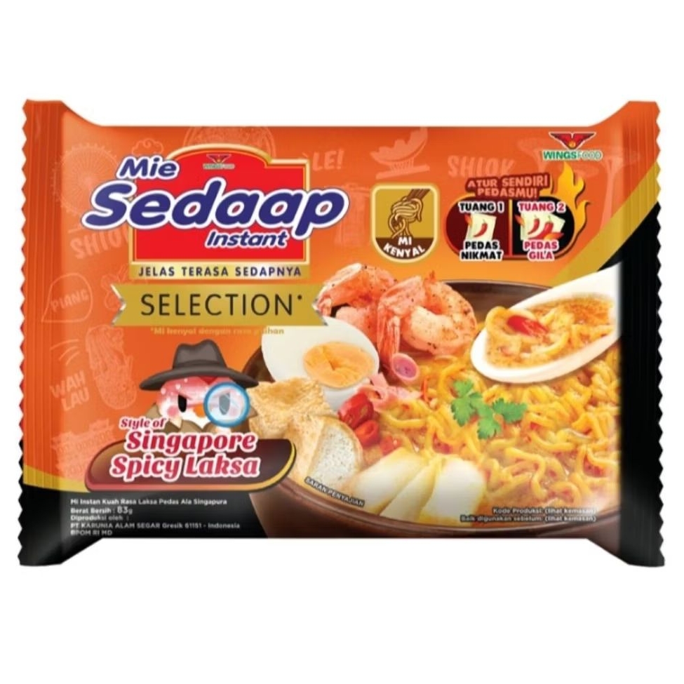 

Sedaap Mi Instan Selection Singapore Laksa Pedas 83 g