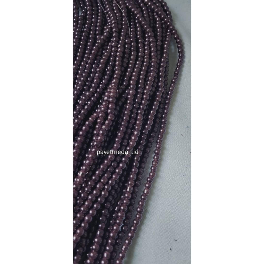 Payet Mutiara sintetis ukuran 4mm mote berat