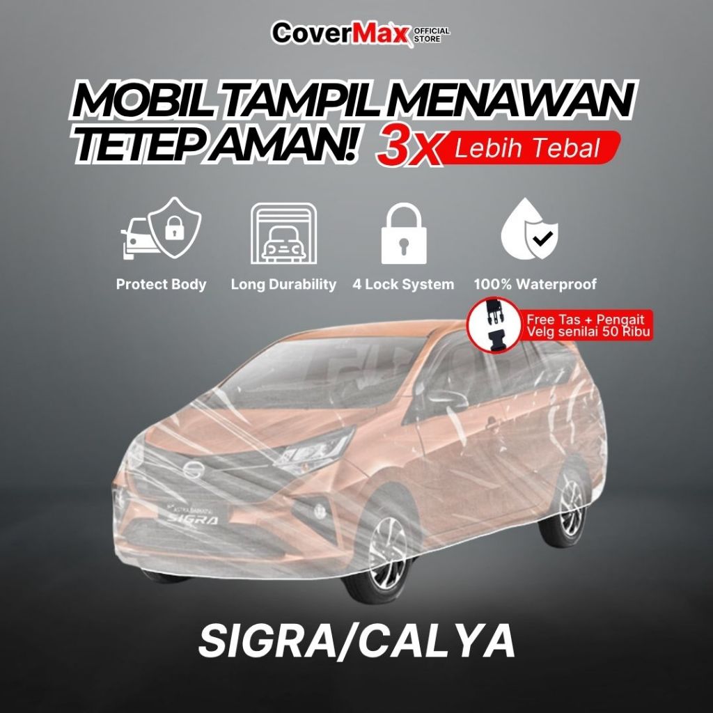Cover Mobil Sigra / Calya – Sarung Mobil Transparan Tebal Super Premium