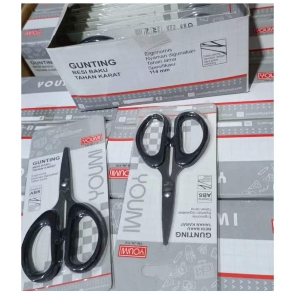

GUNTING STAINLESS STEEL GUNTING HITAM BESI PEMOTONG KERTAS