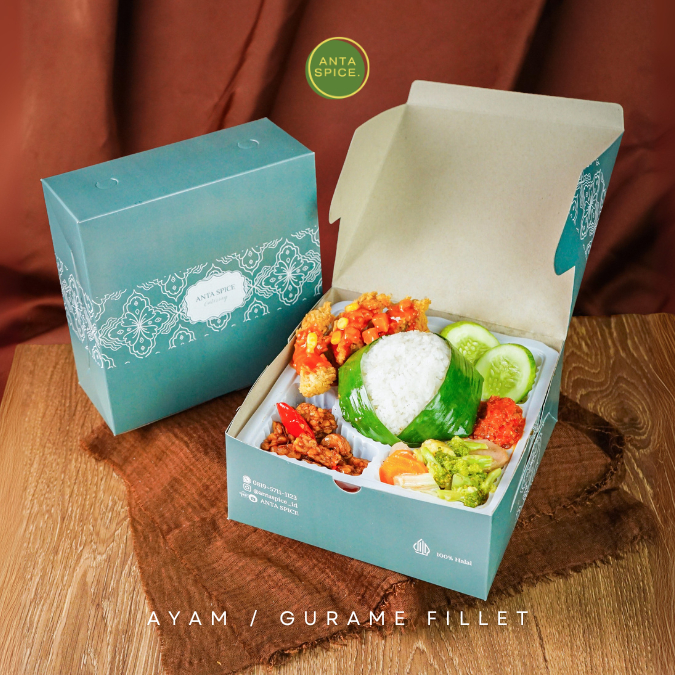 

Nasi Ayam - Gurame Fillet | Nasi Box Istimewa Anta Spice